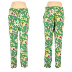 GIBSON LATIMER Green Floral Garden Dress Pants 10